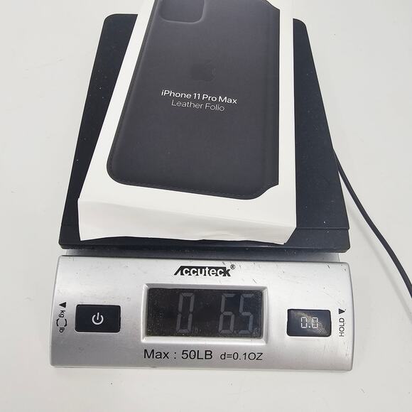 Genuine Apple Leather Folio for iPhone 11 Pro Max Phone Case Black NEW open box - Picture 7 of 7